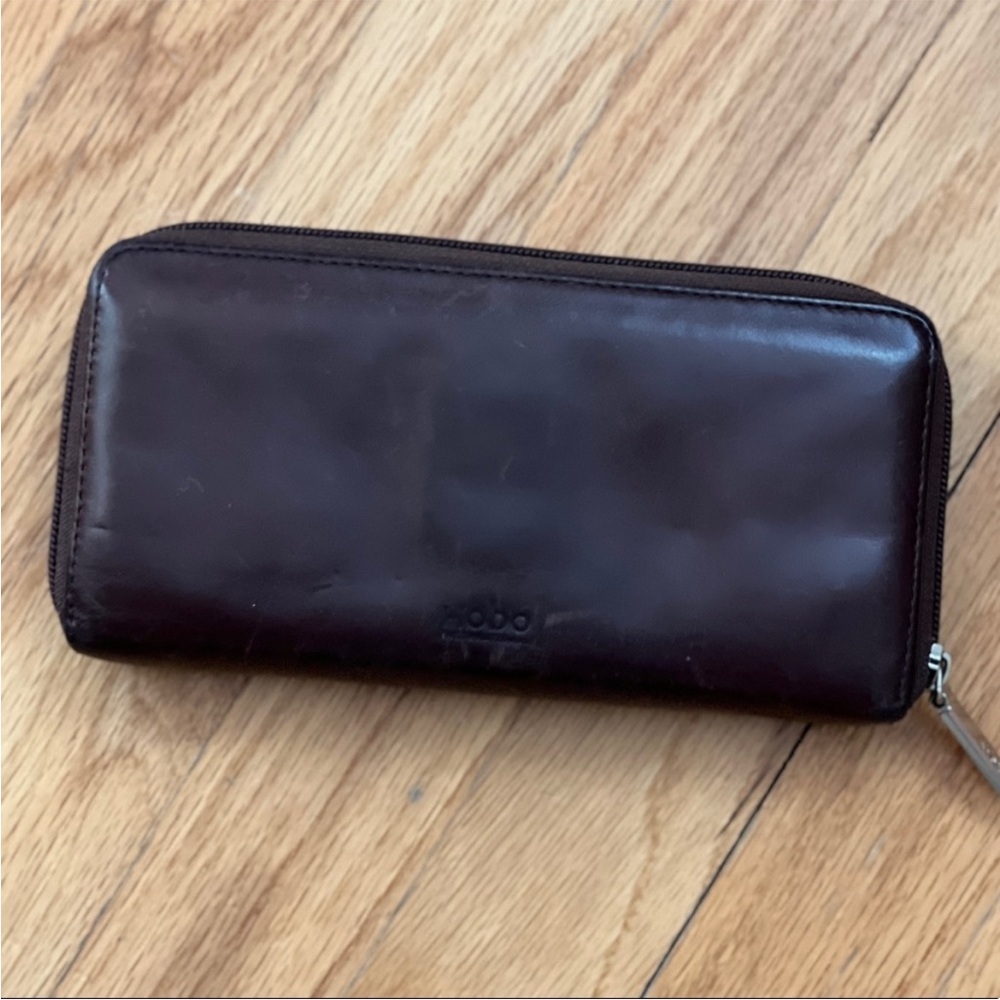 Hobo Brown Leather Wallet - image 1